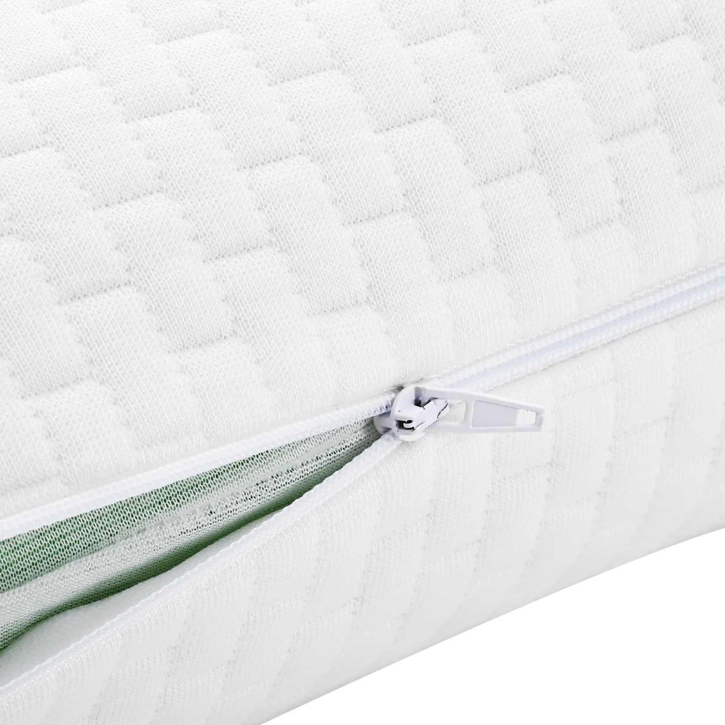 Oreiller de couchage uni blanc 60 x 40 x 13 cm
