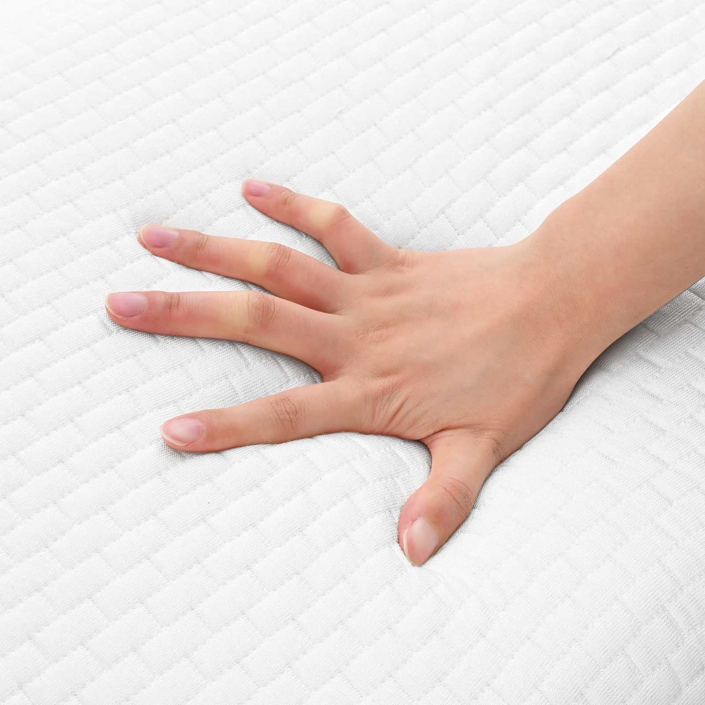Oreiller de sommeil uni blanc 80 x 40 x 12 cm