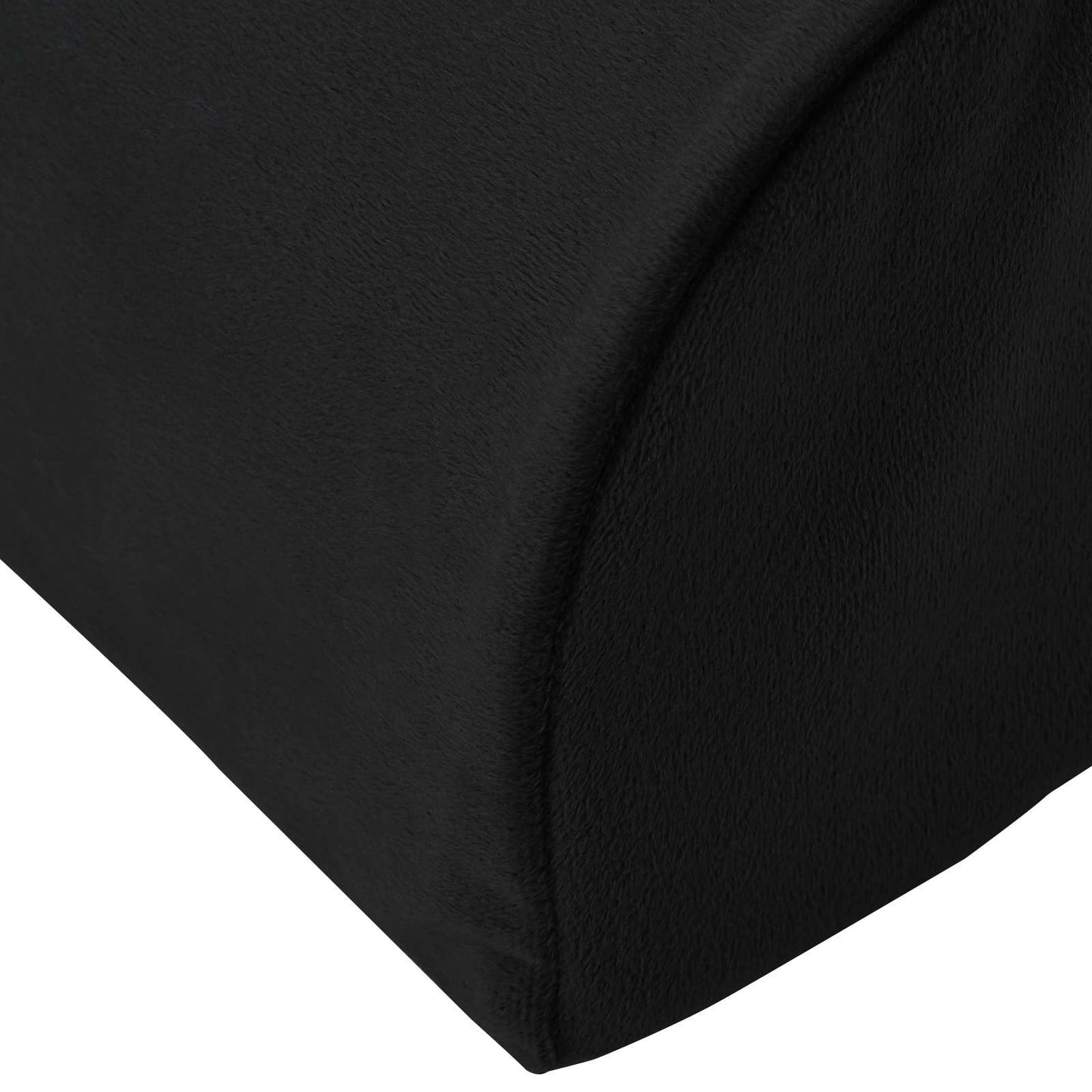 Fußstützenkissen Uni Schwarz 42 x 18 x 13 cm