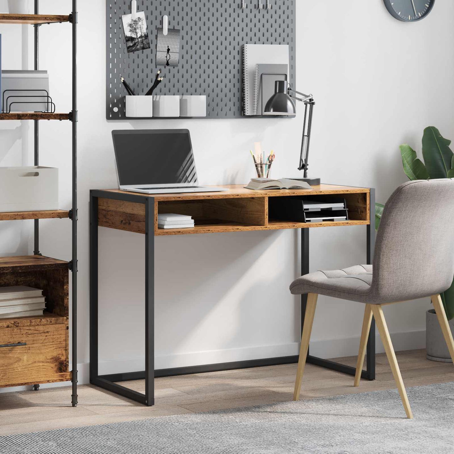 Bureau bois recyclé 100 x 50 x 75 cm Panneau de particules