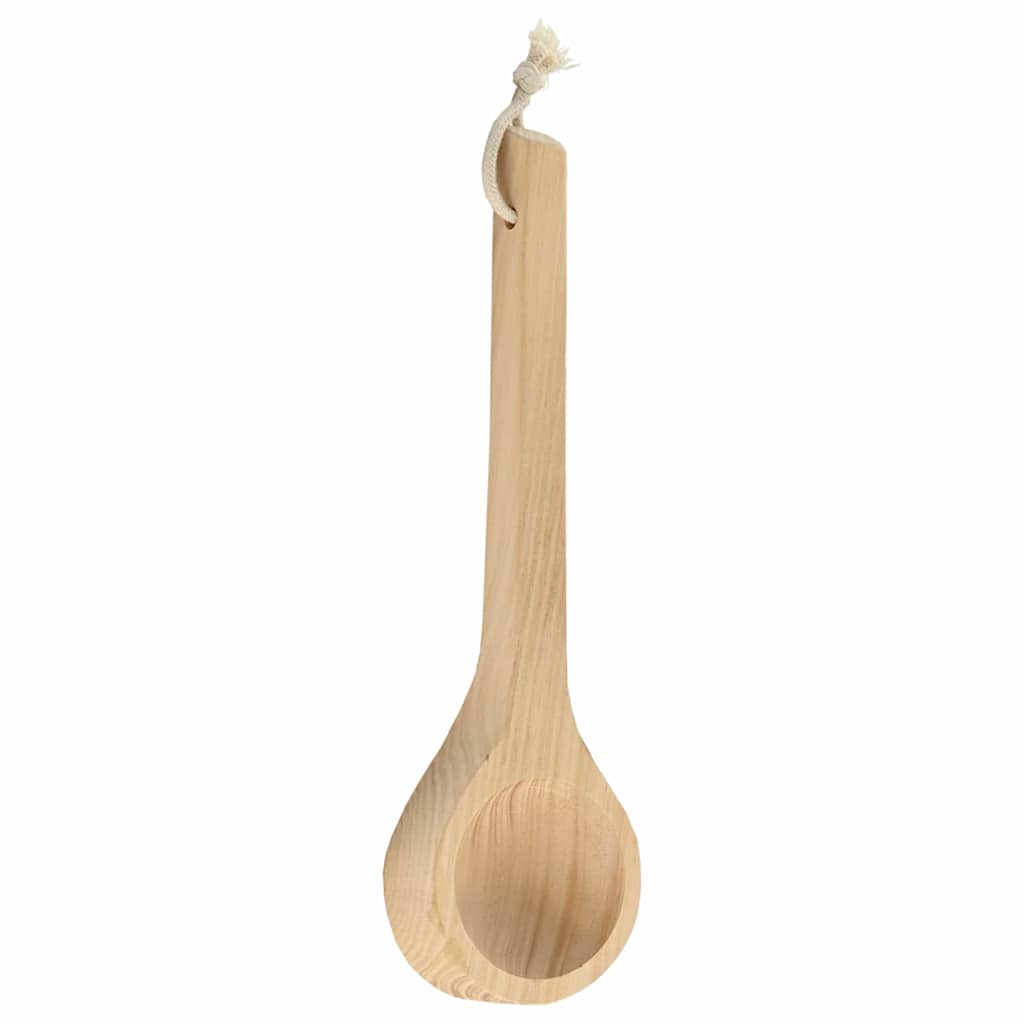 Sauna Zubehör Set 4 pcs Braun Massives Kiefernholz und Hanf