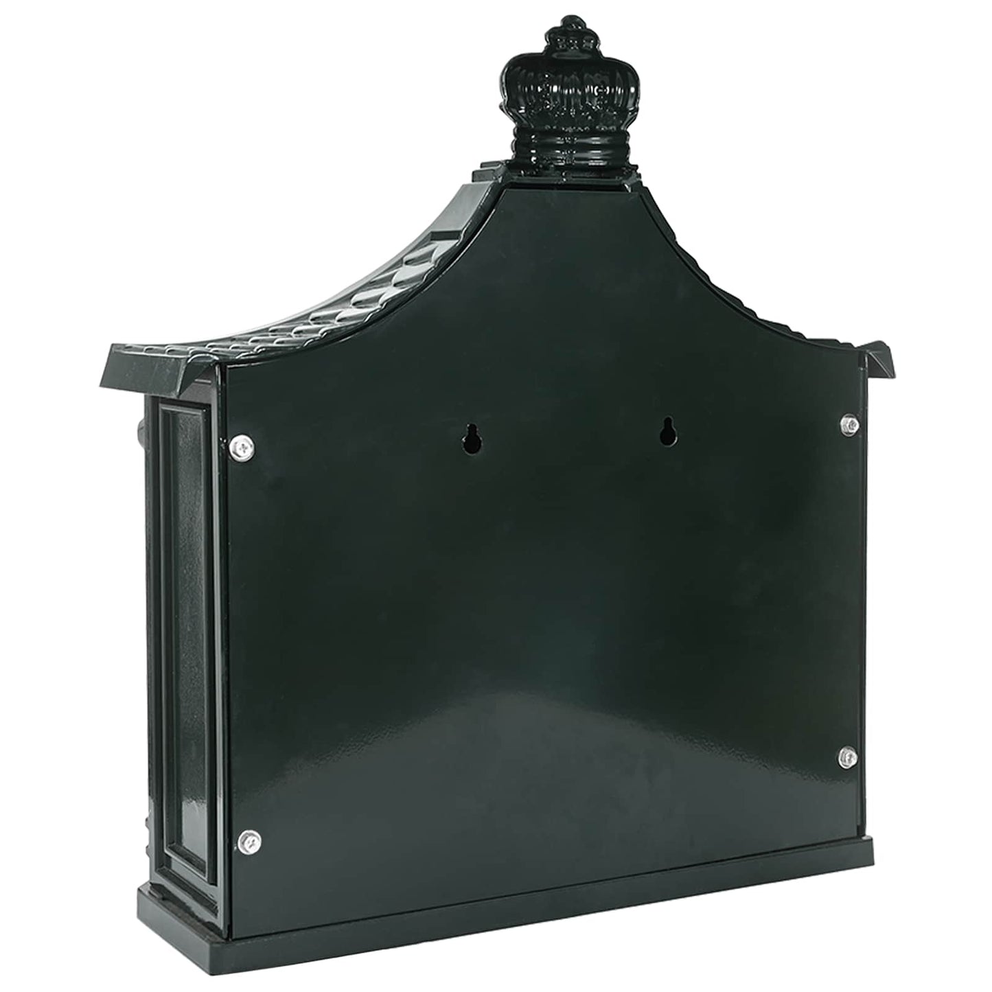 Boîte aux lettres murale verte 40,5 x 16 x 45 cm aluminium moulé