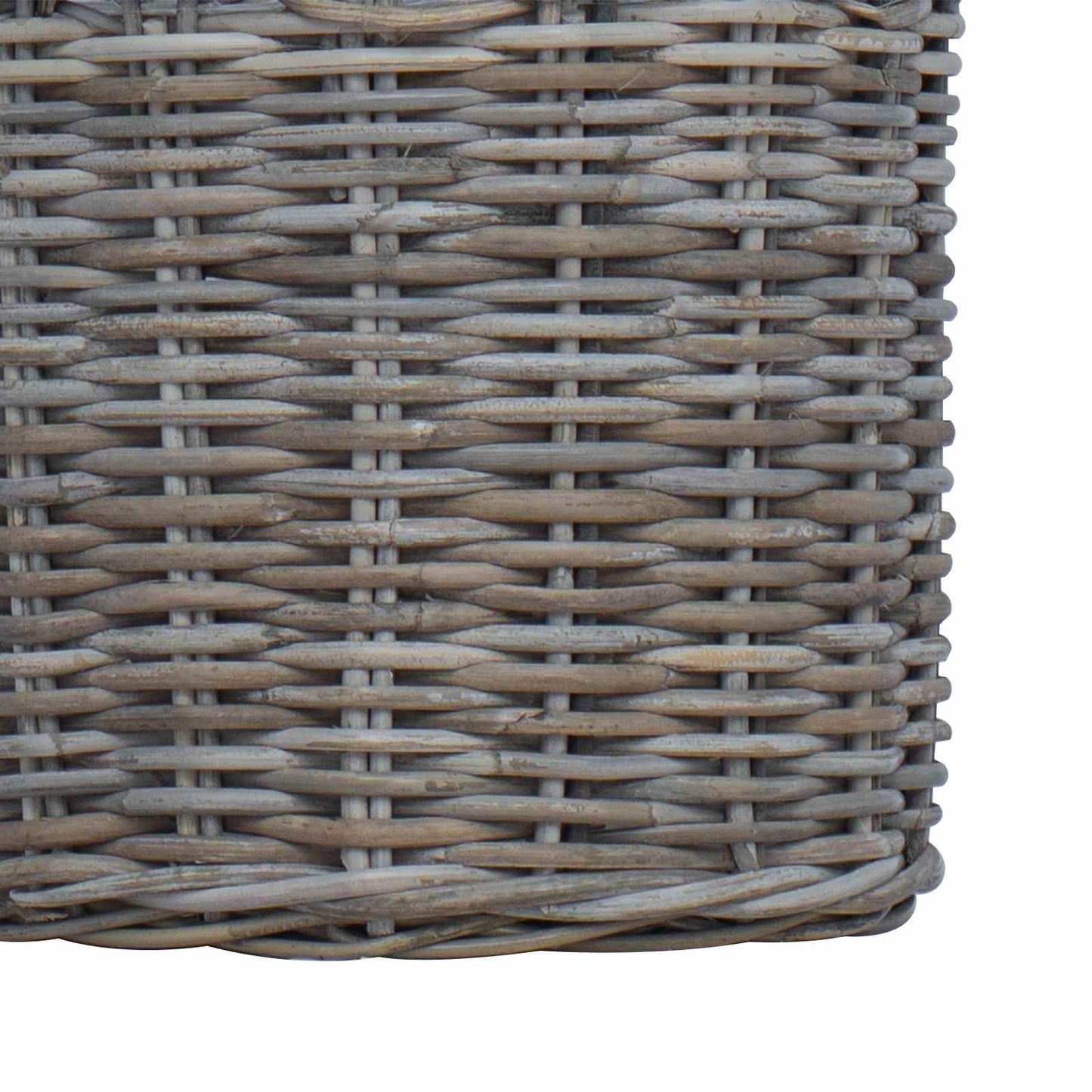 Flower Pot Basket with Storage 2 pcs Grey Lacak Rattan
