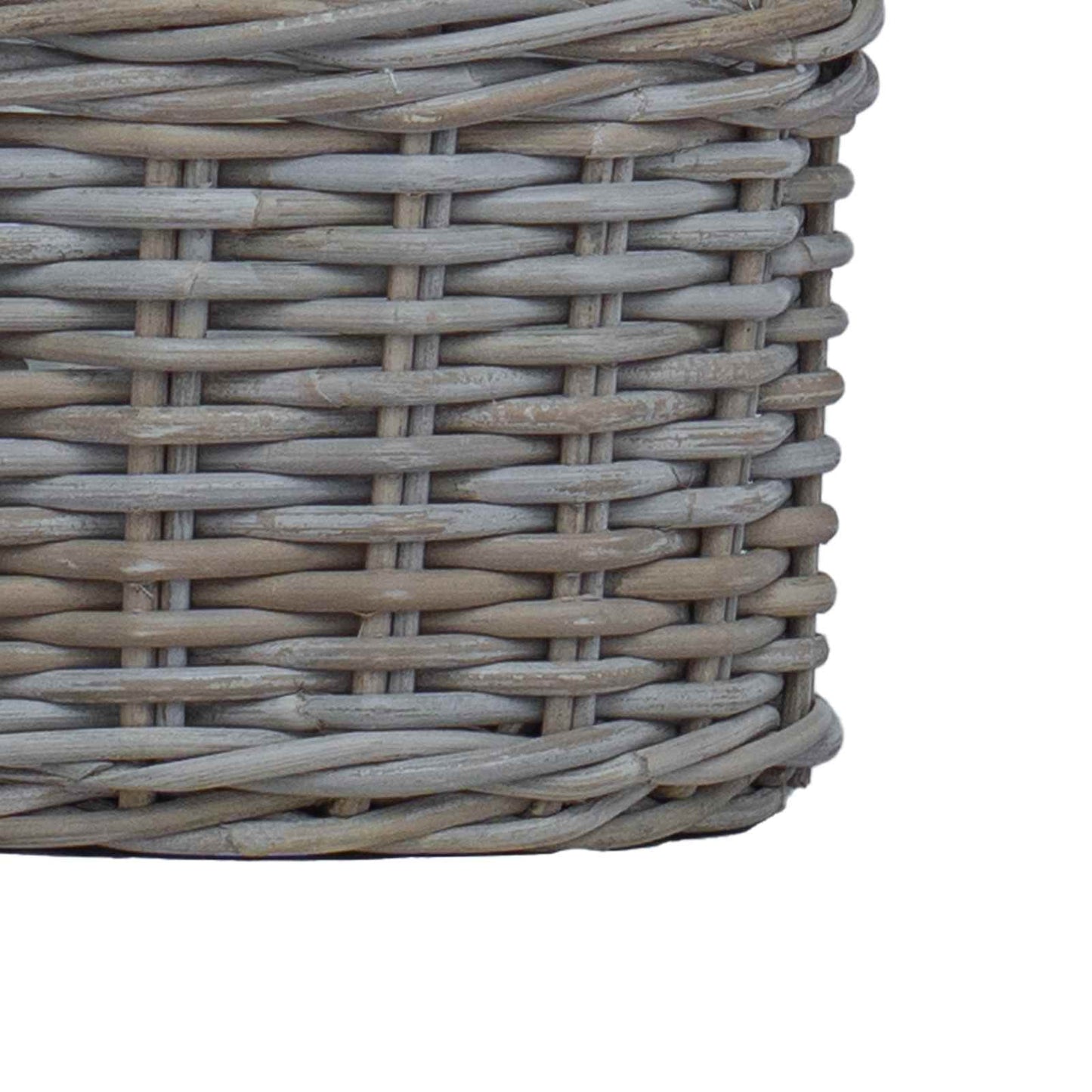 Blumentopf Korb mit Speicher 2 pcs Grau Kubu Rattan