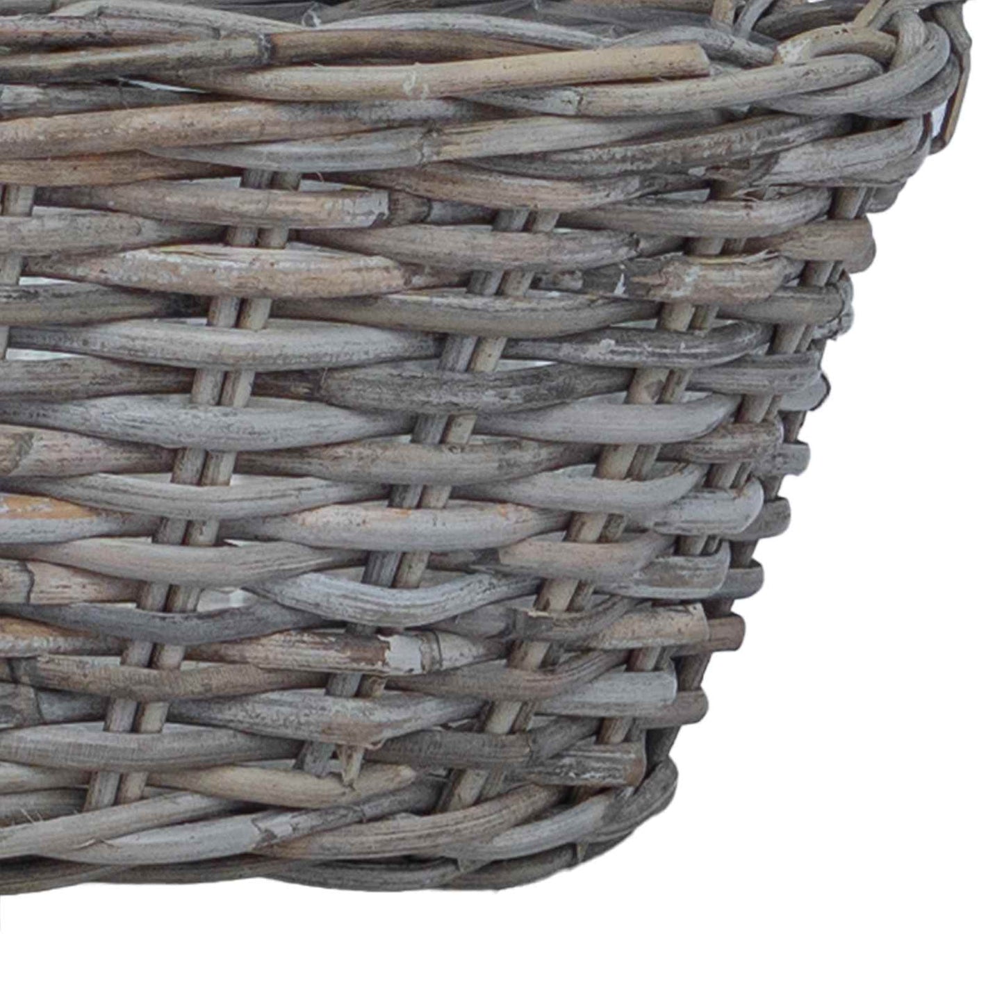 Panier cache-pot avec rangement 2 pcs gris Lacak Rotin