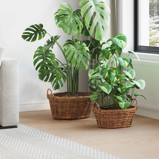 Blumentopfkorb mit Speicher 2 pcs Braun Lacak Rattan