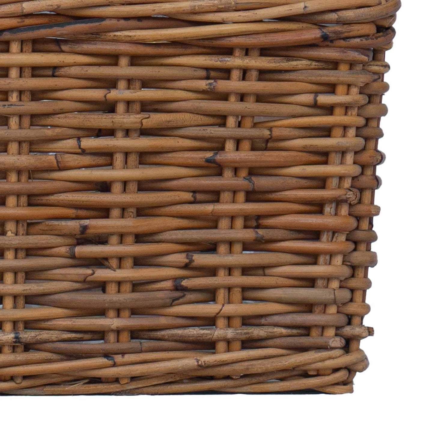 Flowerpot Basket with Storage 3 pcs Brown Kubu Rattan