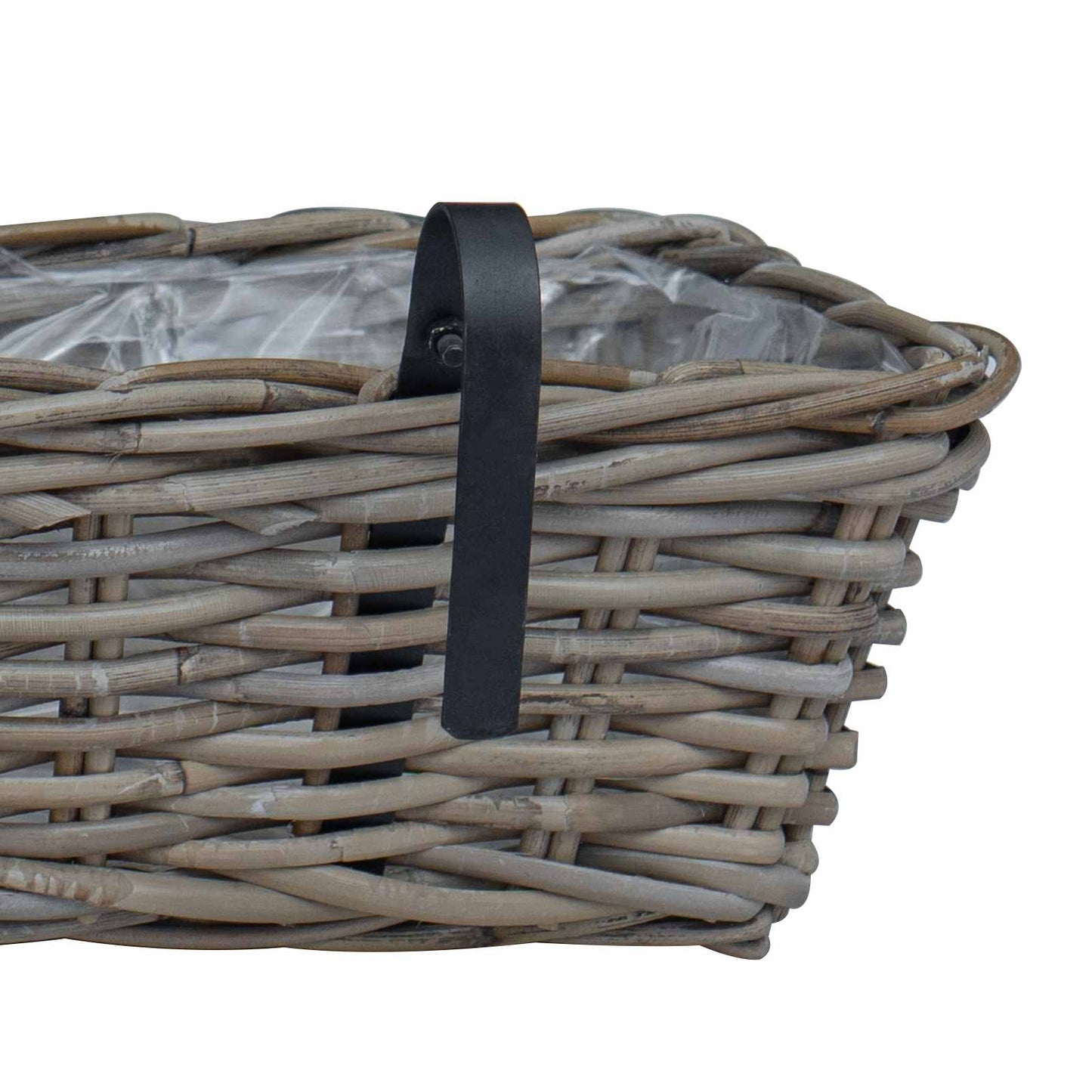 Panier jardinière suspendue 2 pcs Gris 48 x 22 x 15 cm