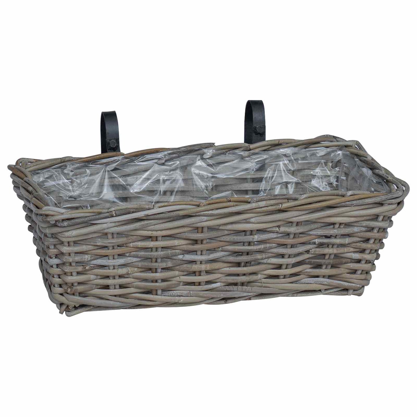 Panier jardinière suspendue 2 pcs Gris 48 x 22 x 15 cm