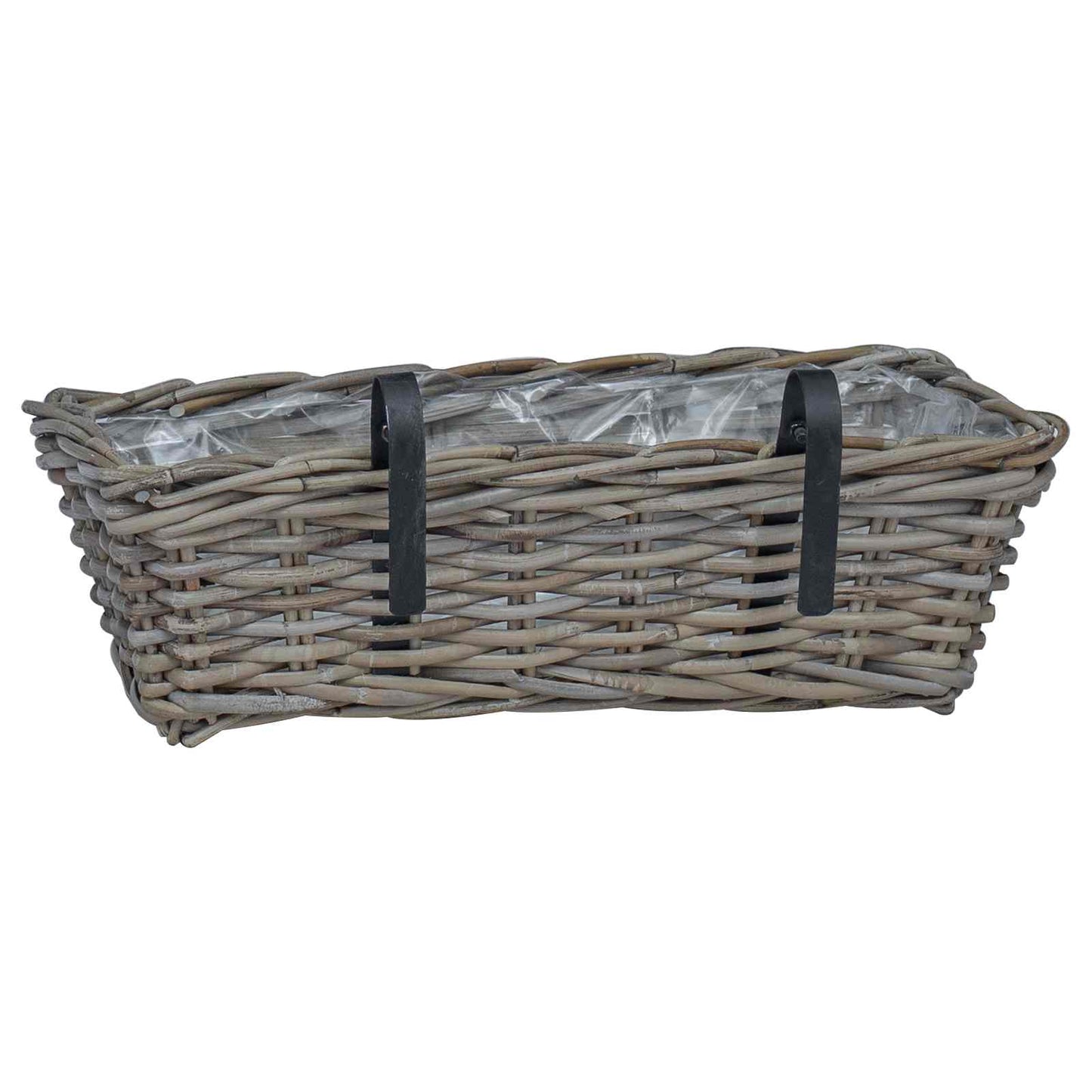 Panier jardinière suspendue 2 pcs Gris 48 x 22 x 15 cm