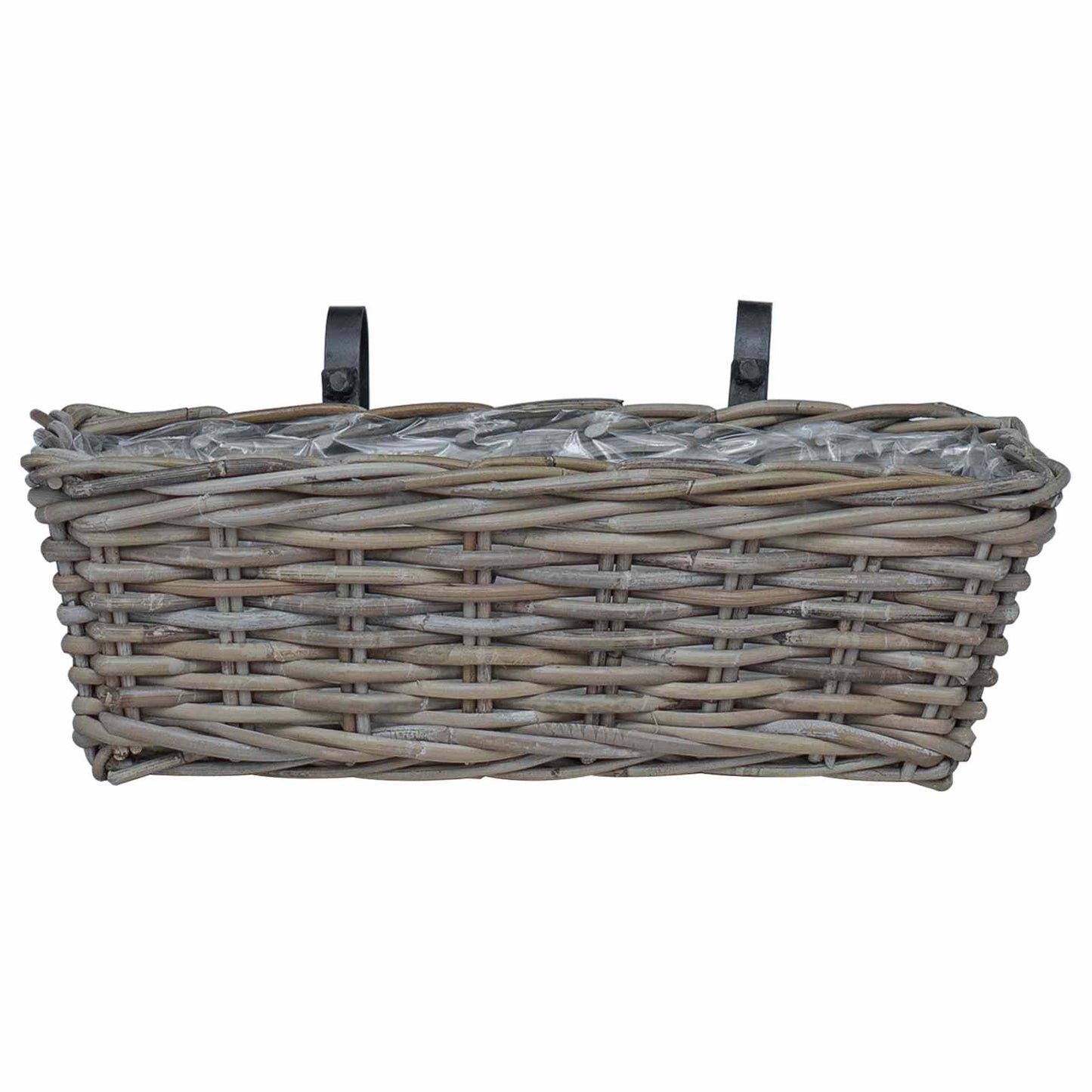 Panier jardinière suspendue 2 pcs Gris 48 x 22 x 15 cm