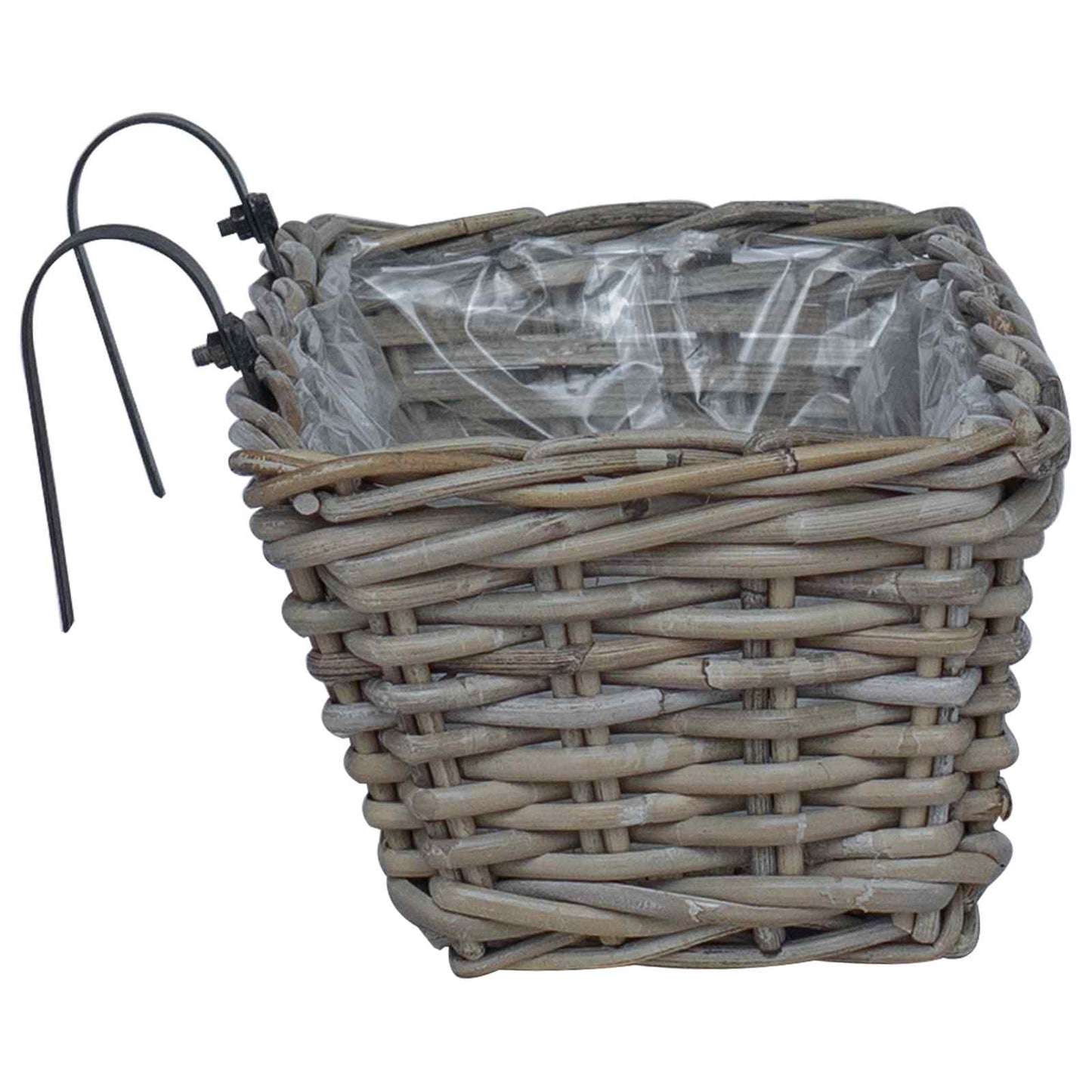 Panier jardinière suspendue 2 pcs Gris 48 x 22 x 15 cm