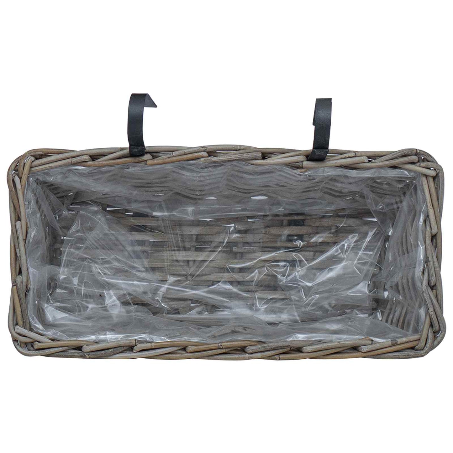 Panier jardinière suspendue 2 pcs Gris 48 x 22 x 15 cm