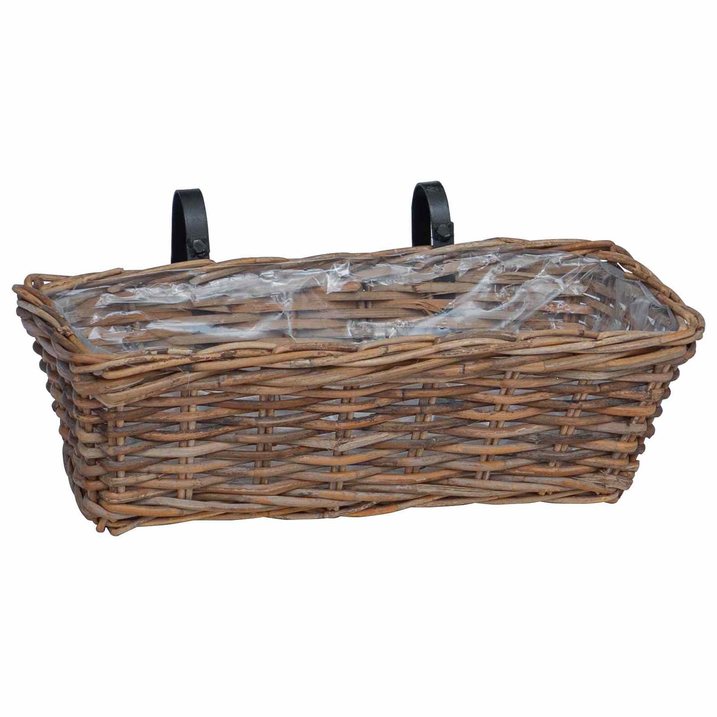 Hanging Flower Pot Basket 2 pcs Brown 48 x 22 x 15 cm