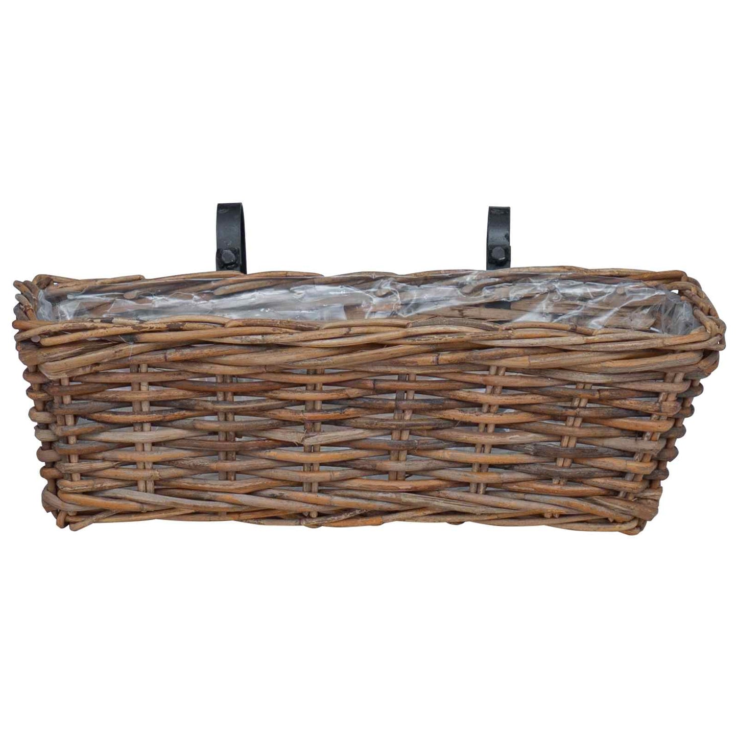 Hanging Flower Pot Basket 2 pcs Brown 48 x 22 x 15 cm