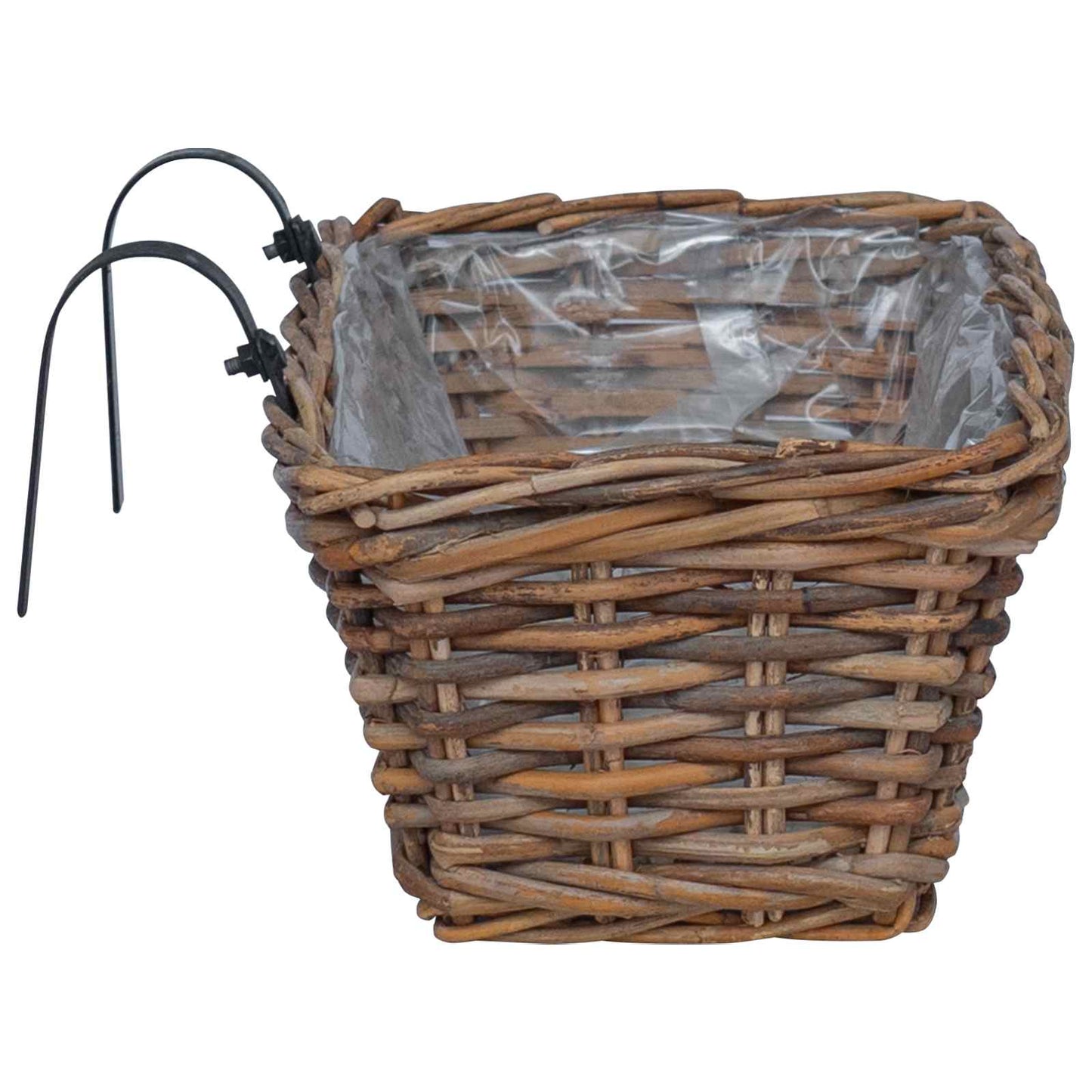 Hanging Flower Pot Basket 2 pcs Brown 48 x 22 x 15 cm