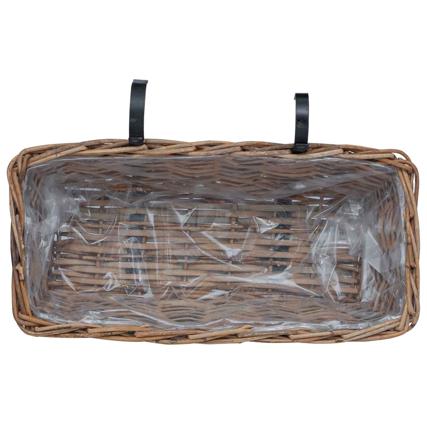Hanging Flower Pot Basket 2 pcs Brown 48 x 22 x 15 cm