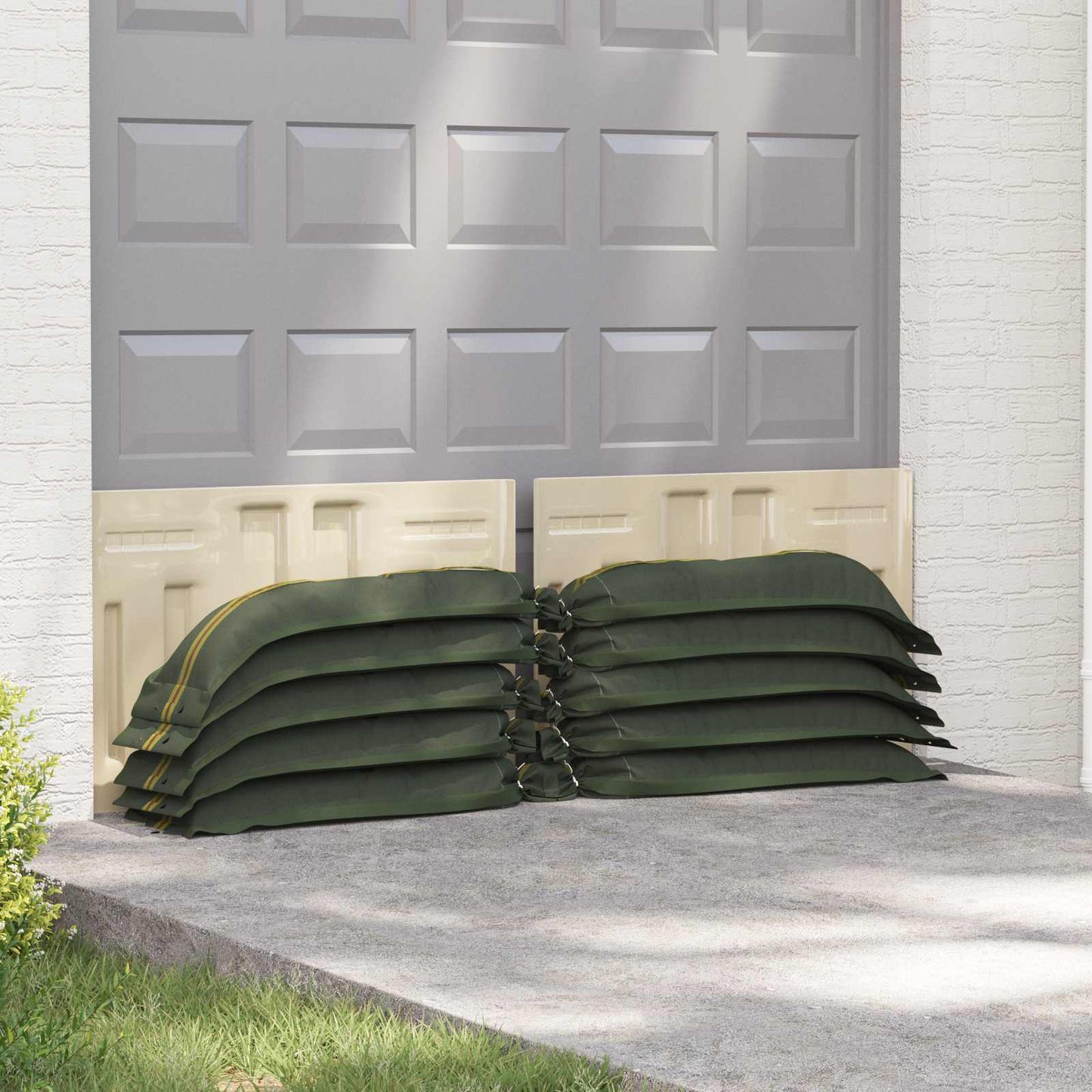 Sandsäcke 25 pcs Grün 120 x 27 cm HDPE