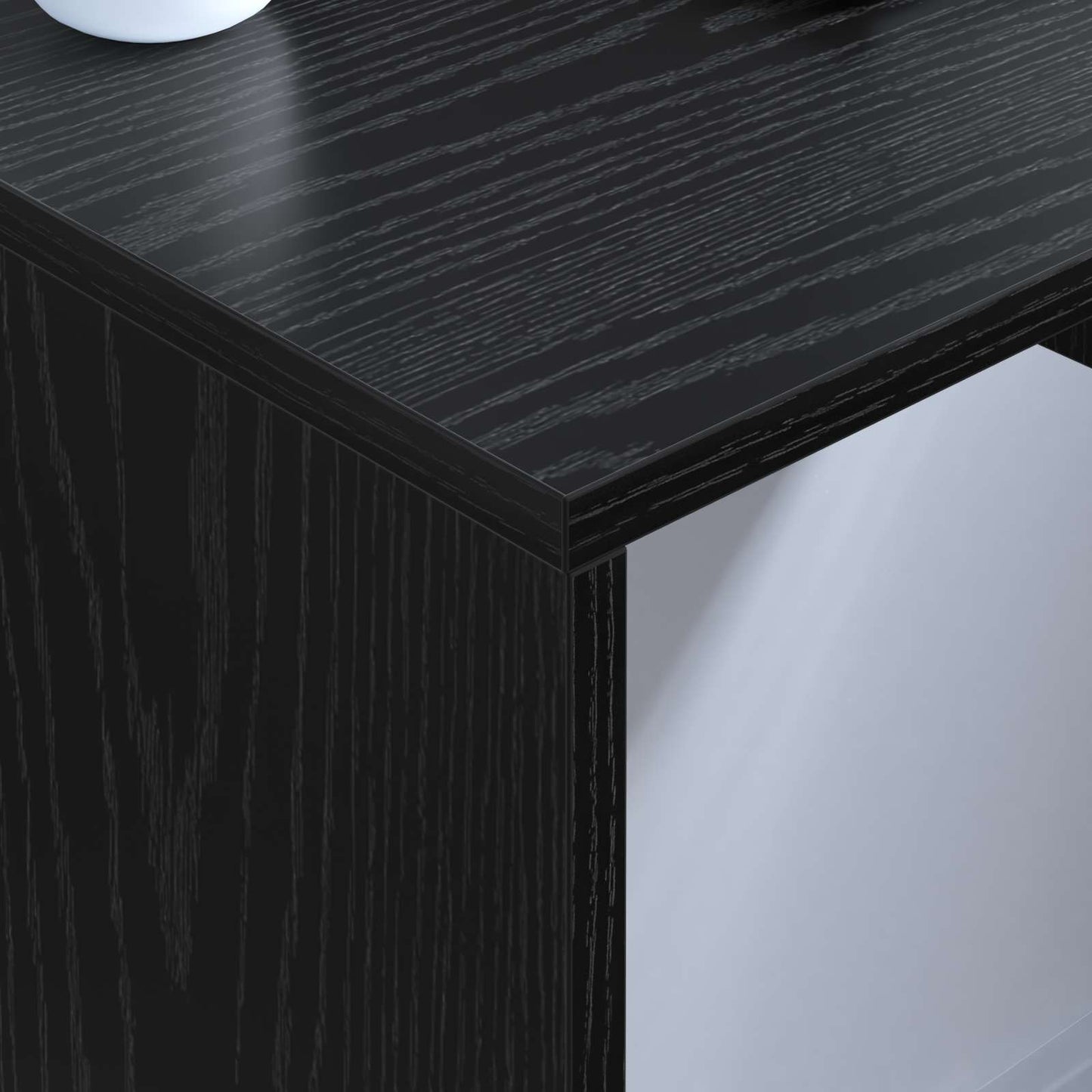 Wandtisch Schwarz Eichen-Optik 60 x 45 x 30 cm Holzwerkstoff