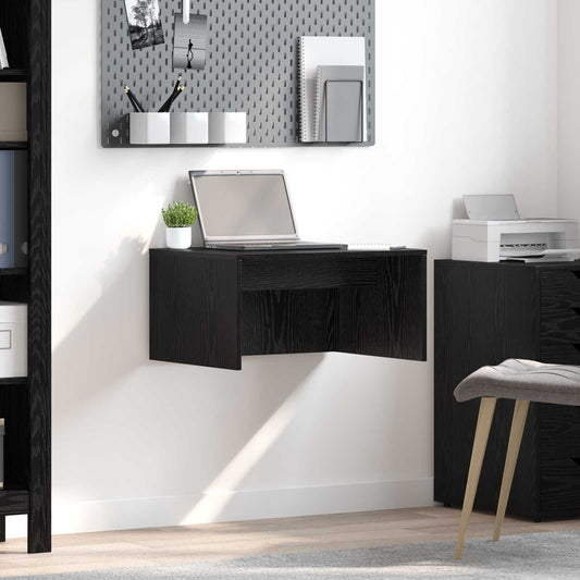 Wandtisch Schwarz Eichen-Optik 60 x 45 x 30 cm Holzwerkstoff