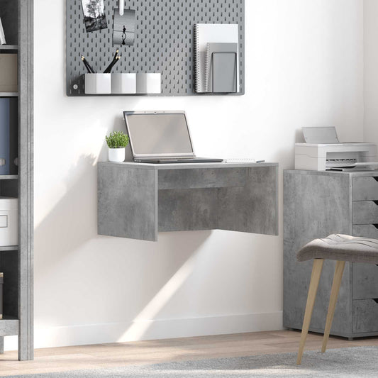 Wandtisch Wandmontiert Beton Grau 60 x 45 x 30 cm Holzwerkstoff