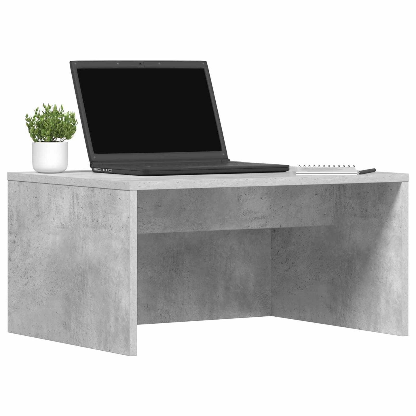 Wall-mounted table wall-mounted concrete gray 60 x 45 x 30 cm engineered wood
