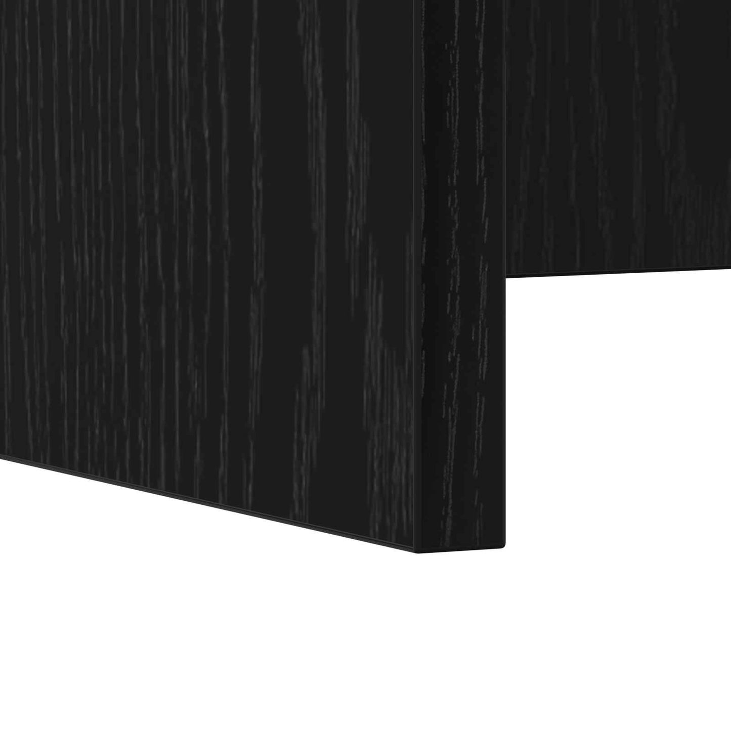 Table murale noire aspect chêne 100 x 45 x 30 cm en bois reconstitué