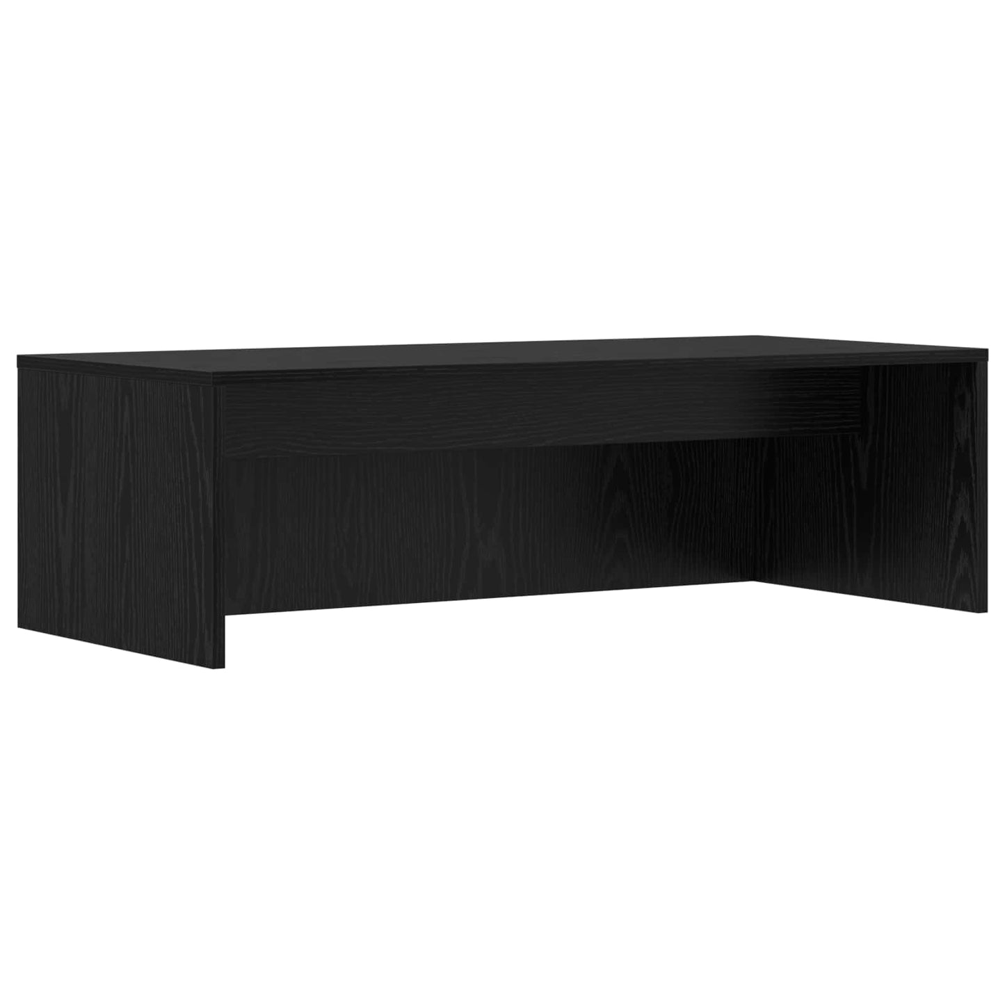 Table murale noire aspect chêne 100 x 45 x 30 cm en bois reconstitué
