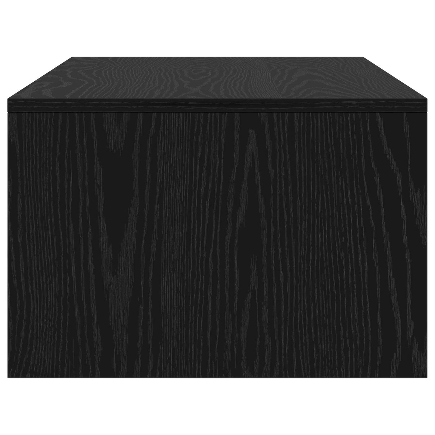Table murale noire aspect chêne 100 x 45 x 30 cm en bois reconstitué