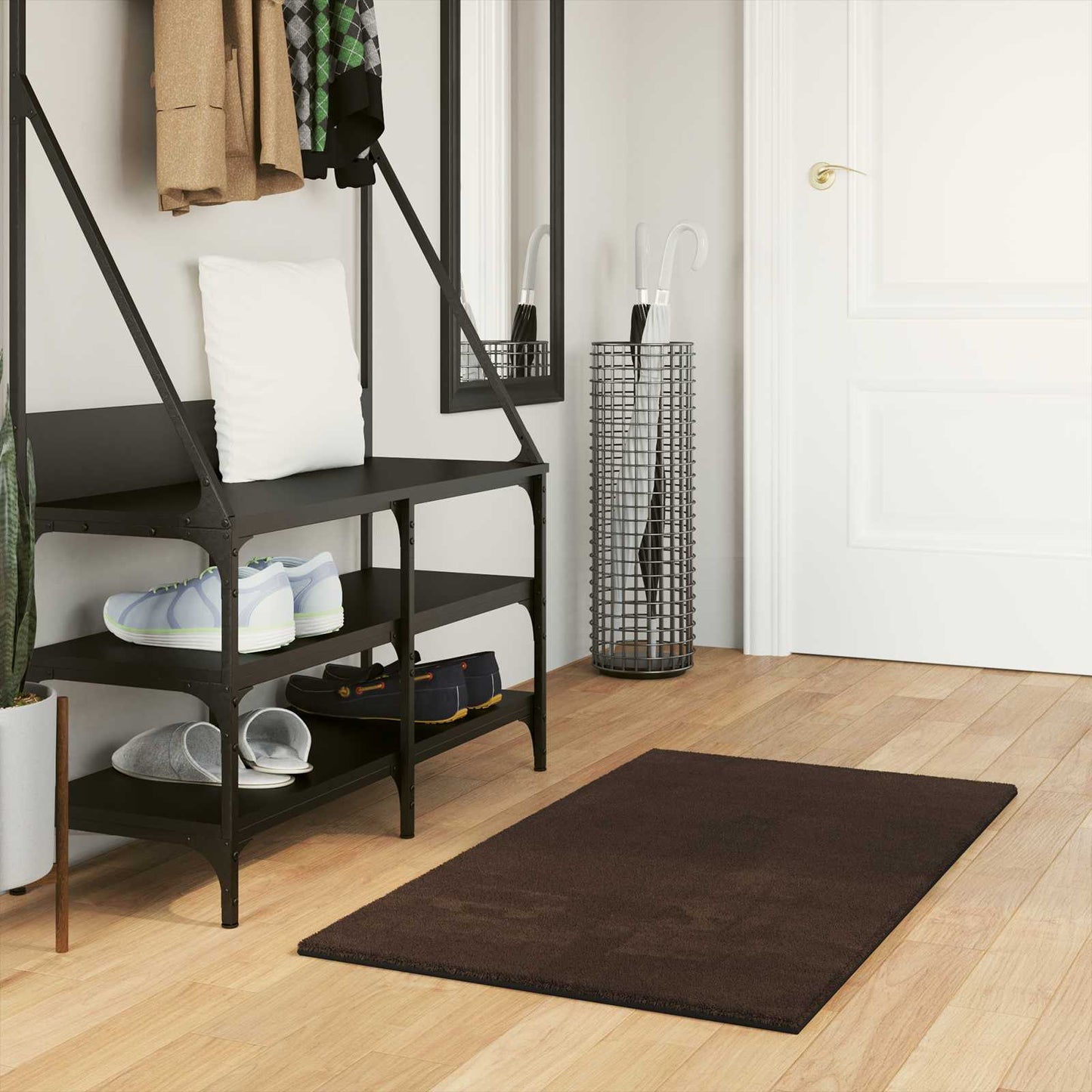 Area Rugs Rectangular HUARTE Brown 110 x 60 cm