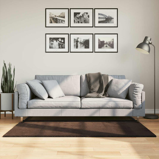 Tapis de salon rectangulaire HUARTE marron 150 x 80 cm