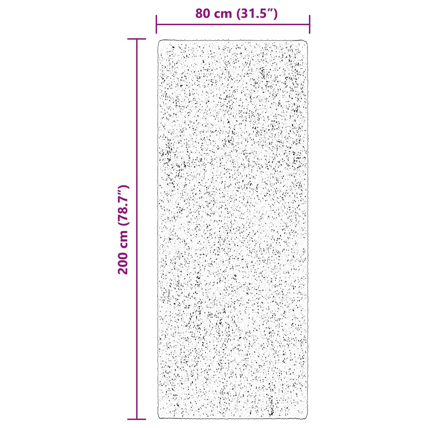 Area Rugs Rectangular HUARTE Brown 200 x 80 cm