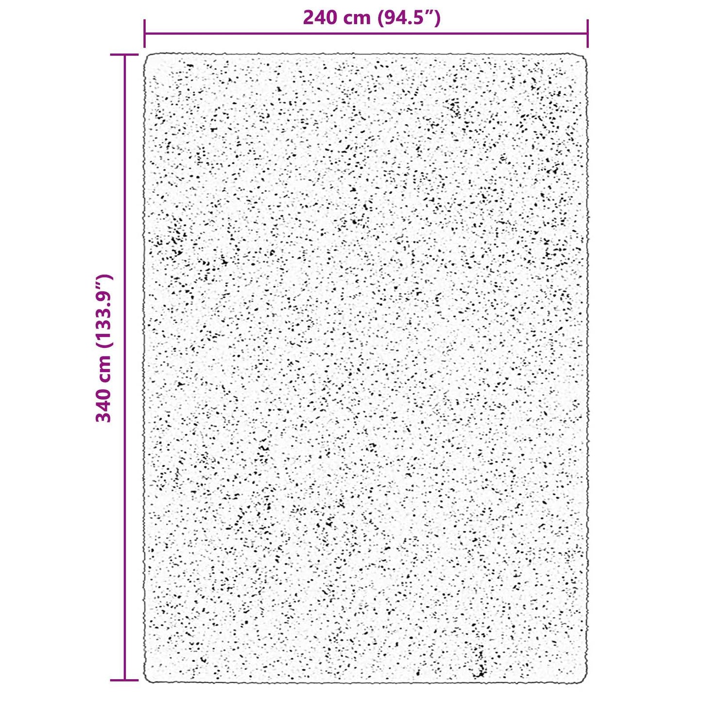 Area Rugs HUARTE Brown 340 x 240 cm Polyester