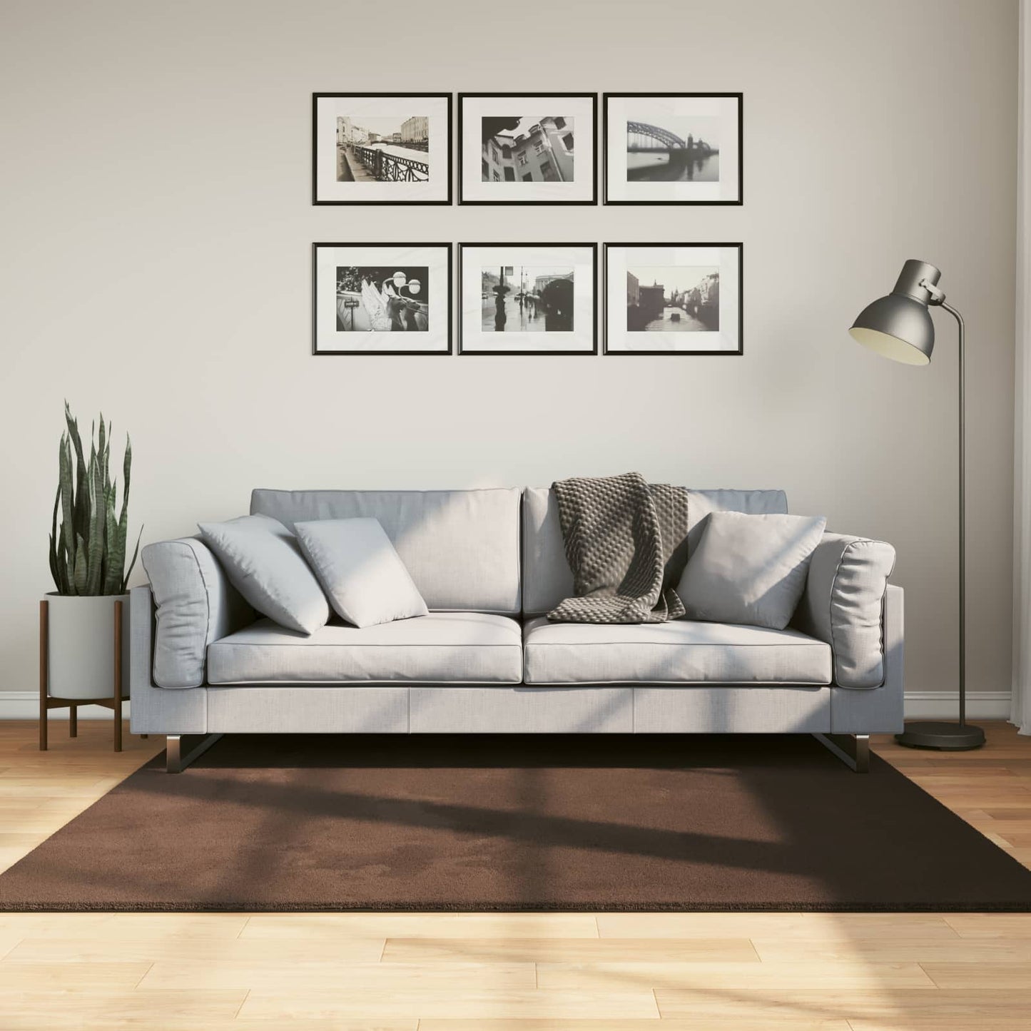 Bereichsteppiche Quadratisch HUARTE Braun 160 x 160 cm