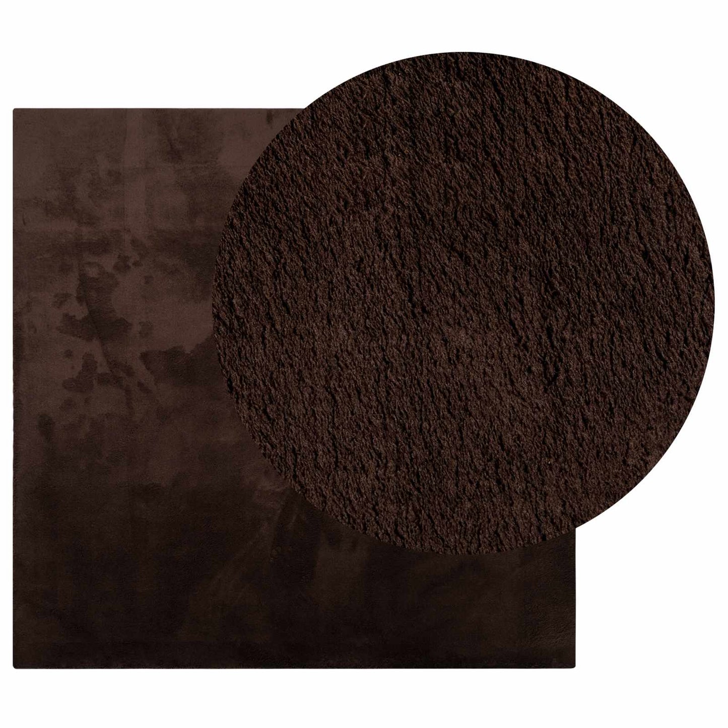 Tapis Carré HUARTE Marron 200 x 200 cm