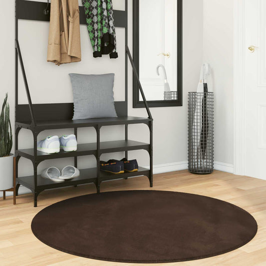 Bereichsteppiche Rund HUARTE Braun Ø 120 CM Polyester