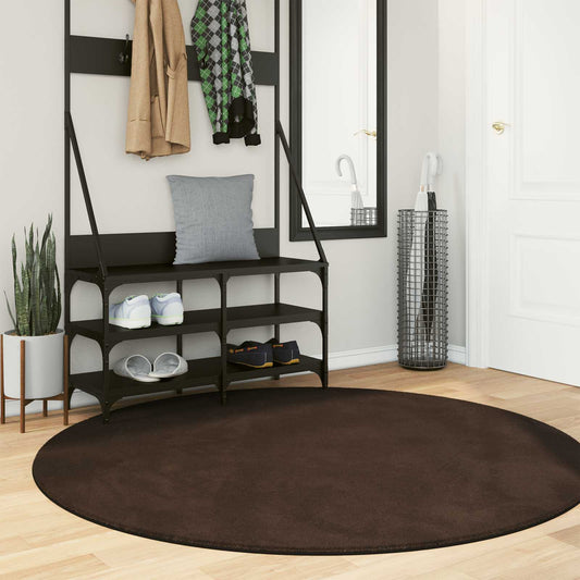 Bereichsteppiche Rund HUARTE Braun Ø 160 CM Polyester