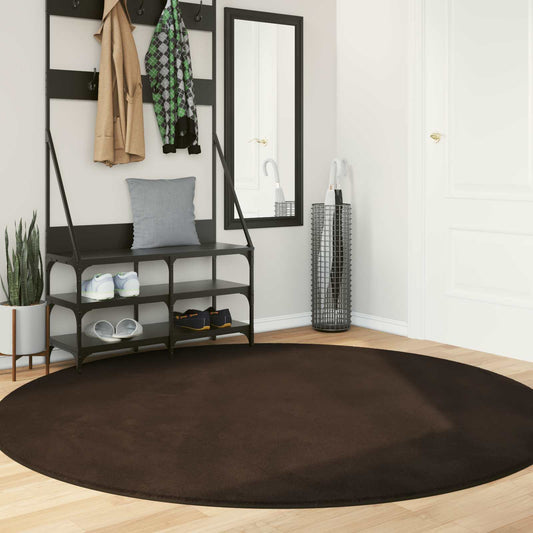 Tapis ronds HUARTE Marron Ø 200 CM Polyester