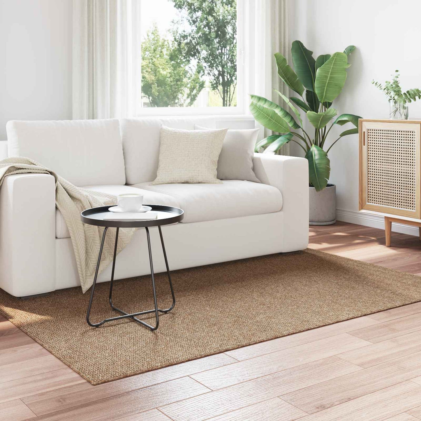 HUARTE Natural Area Rugs 170 x 120 cm Polyester