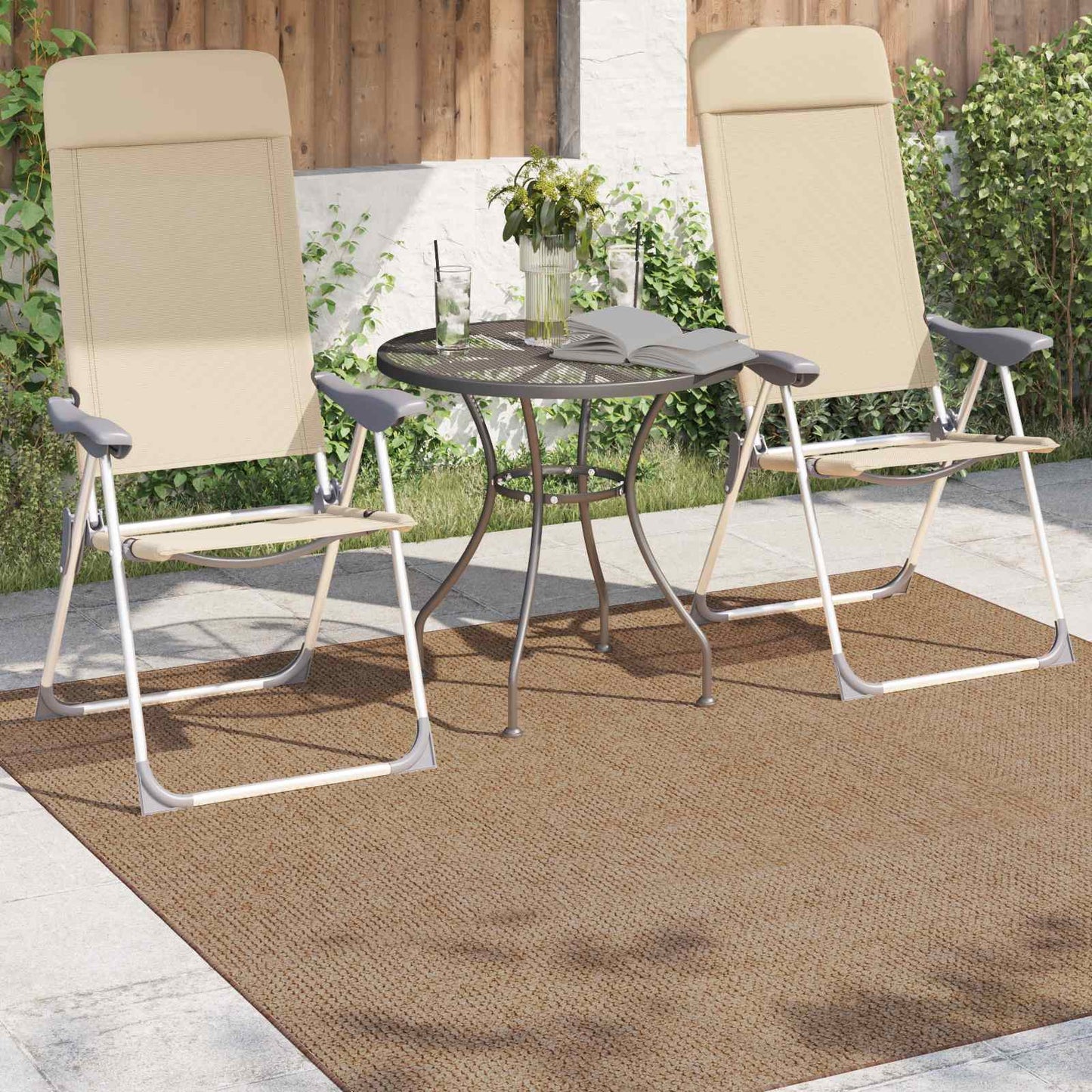 Area Rug Square HUARTE Natural 120 x 120 cm