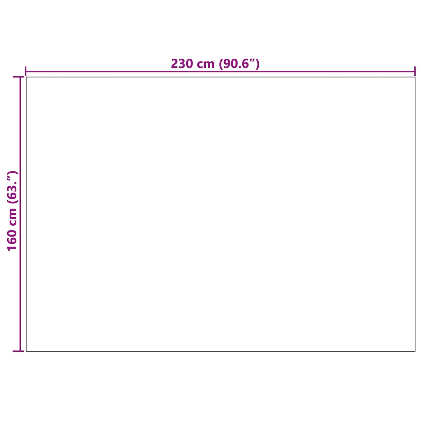 Tapis Moiré HUARTE Nature 230 x 160 cm Polyester