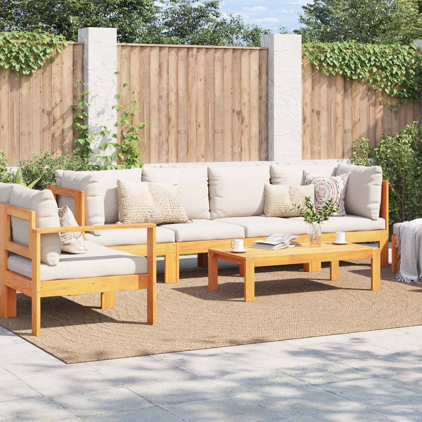 Tapis Moiré HUARTE Naturel 340 x 240 cm Polyester
