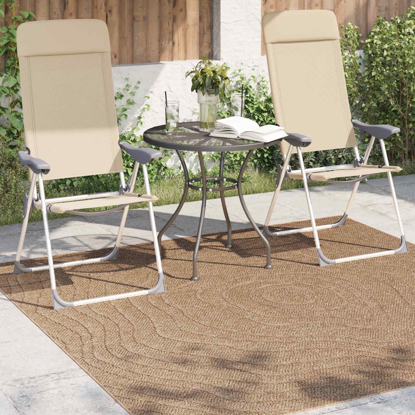 Bereichsteppiche Moiré HUARTE Natur 200 x 200 cm Polyester