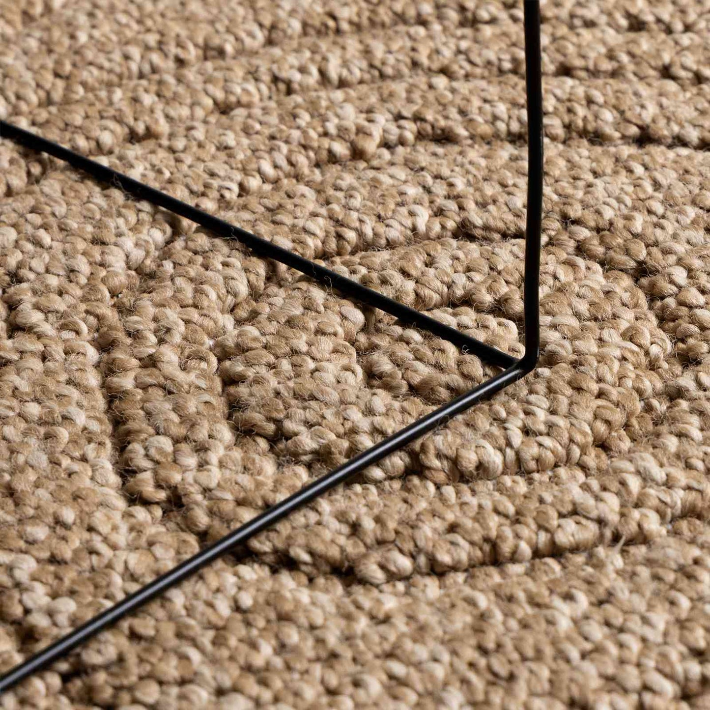 Tapis ronds moirés HUARTE nature Ø 160 CM polyester