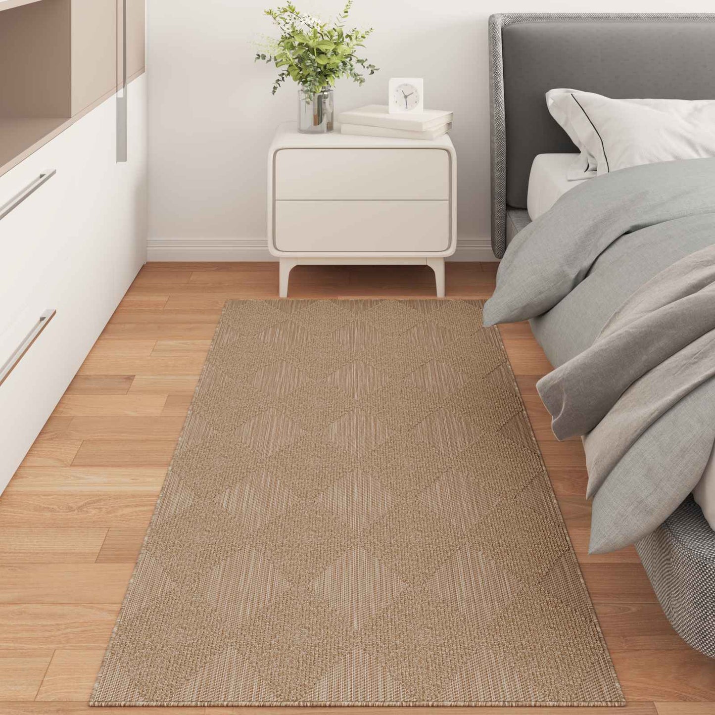 Area Rug Rectangular HUARTE Natural 150 x 80 cm