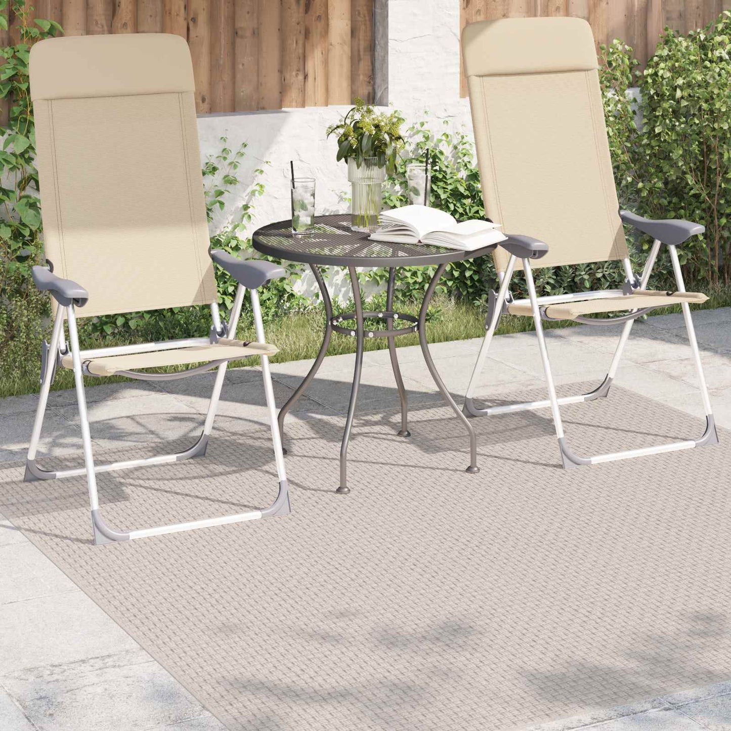Tapis Carré HUARTE Crème 200 x 200 cm