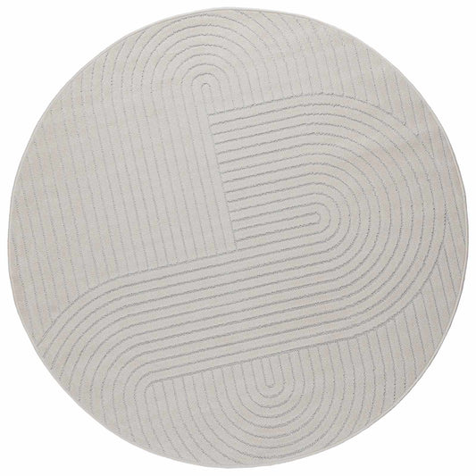 Bereichsteppiche Rund HUARTE Creme Ø 160 CM Polyester