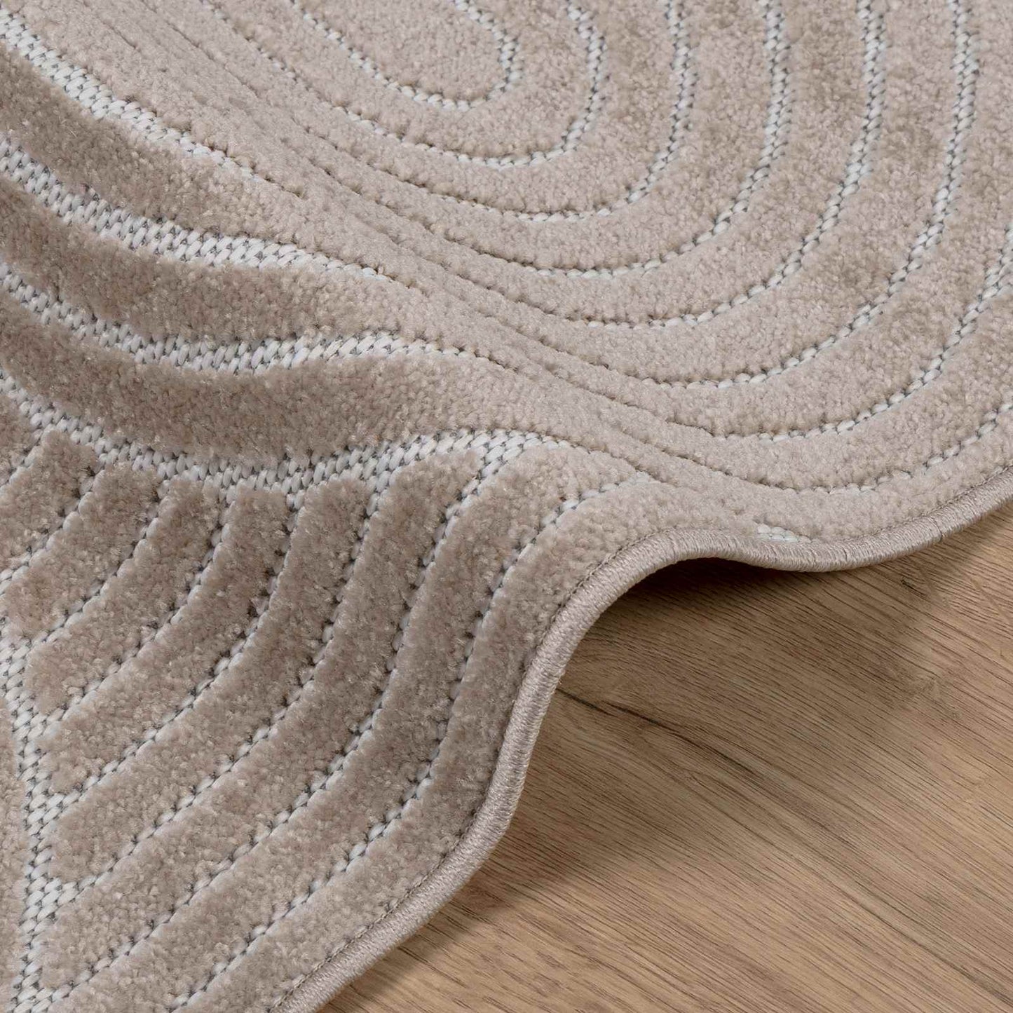 HUARTE Beige Area Rugs 280 x 200 cm Polyester