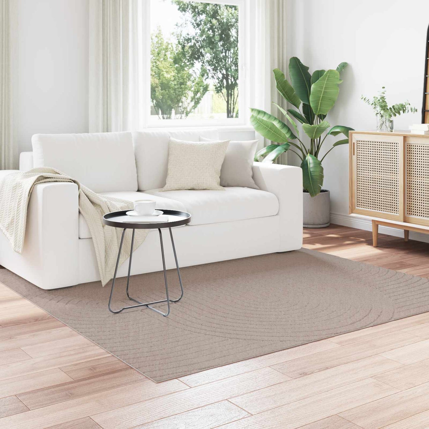 Bereichsteppiche Quadratisch HUARTE Beige 200 x 200 cm