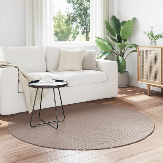 Bereichsteppiche Rund HUARTE Beige Ø 160 CM Polyester